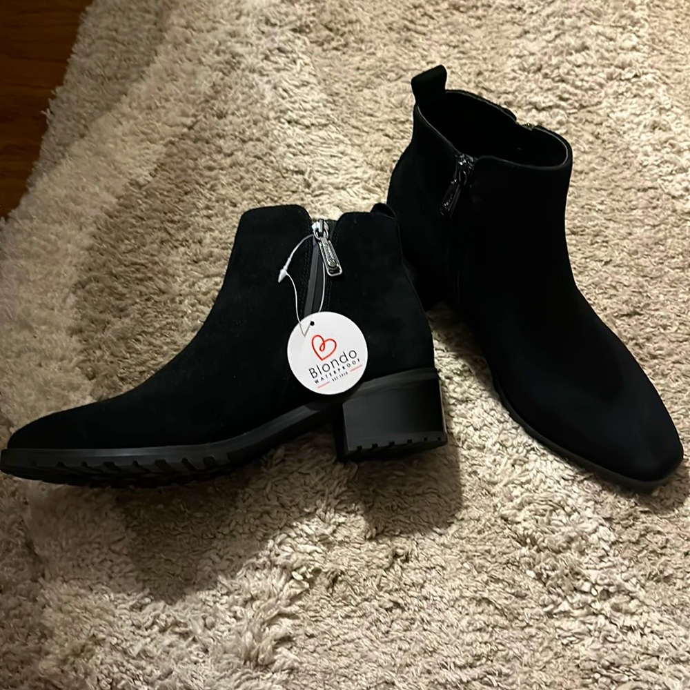 Blondo Suede Black Booties.